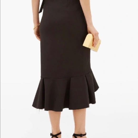 ❤️❤️Final Call NWT JOHANNA ORTIZ  Volveremos Asymmetrical Midi-skirt Black - Picture 2 of 10